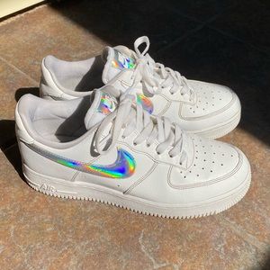 Nike Airforce 1s w/ Metallic Swoosh